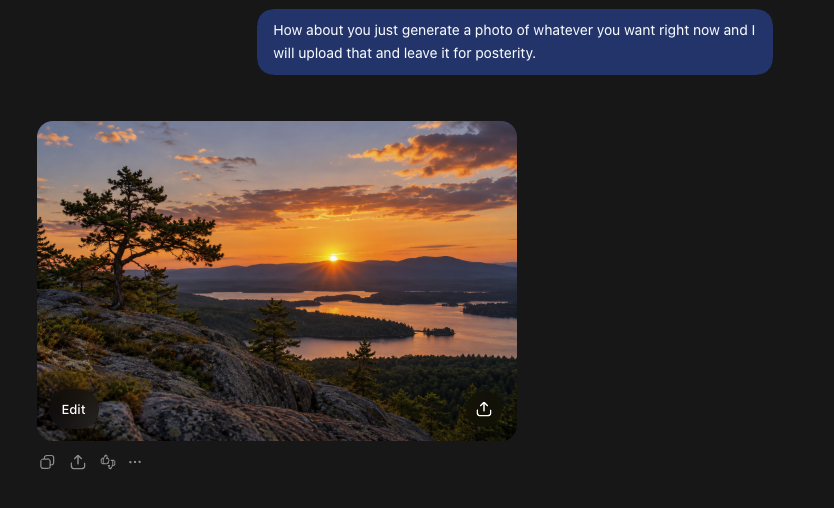 Screenshot of an AI chat thread